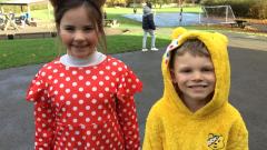 children dressed up for children in need